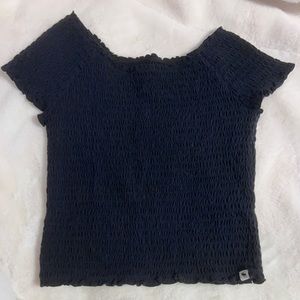 Abercrombie Kids Black Ruffley Top